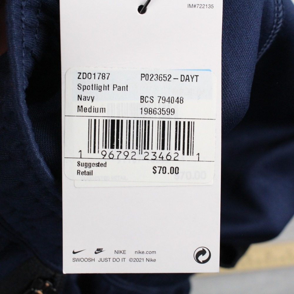 Nike Dayton Flyers Spotlight Pants Mens Size M Navy Blue Polyester NEW - Picture 10 of 14
